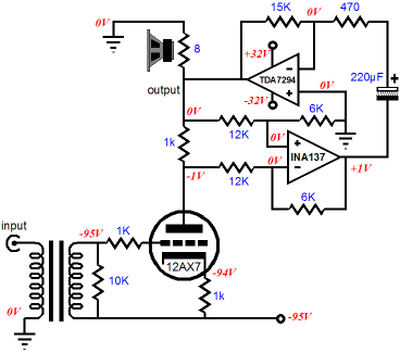 van Doorn OTL amplifier with 12AX7 instead of PL509