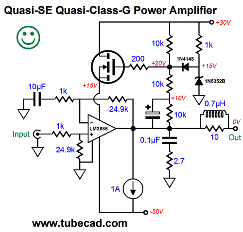 Partial-Single-Ended Quasi-Class-G Power Amplifier Best Version